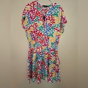 Gibson Look Multicolor Dot Print Dress
